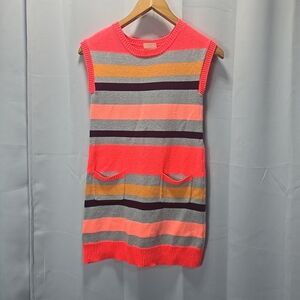 Crazy 8 Girls LG (10-12)Knit Sweater Dress Leggings Sweater Short Sleeve Pockets